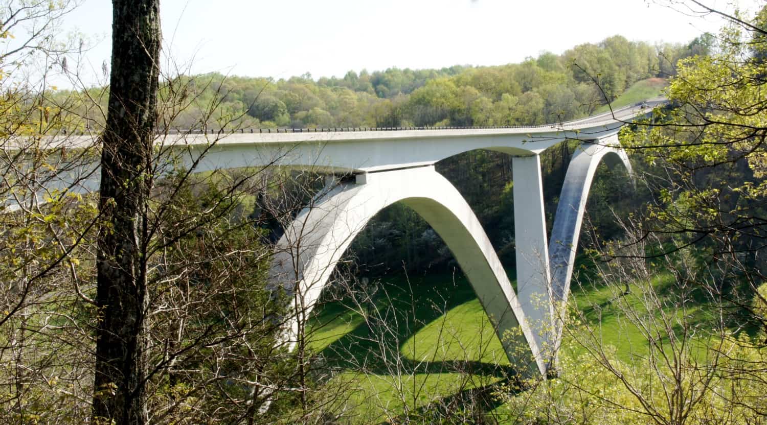 Birdsong Hollow Double Arch Bridge - Natchez Trace Parkway