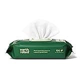 Earth Rated Dog Wipes, New Look, Thick Plant Based Grooming Wipes For Easy Use On Paws, Body And Bum, Unscented, 100 Count