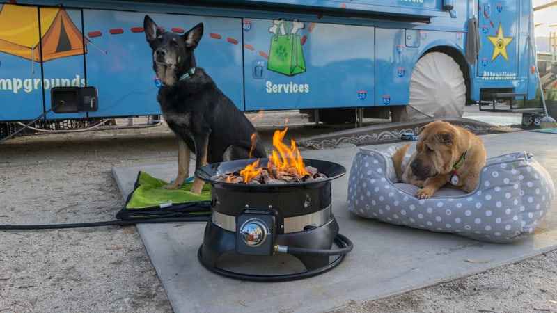 Hooking Up A Propane Fire Pit To An RV Quick-Connect | GoPetFriendly.com