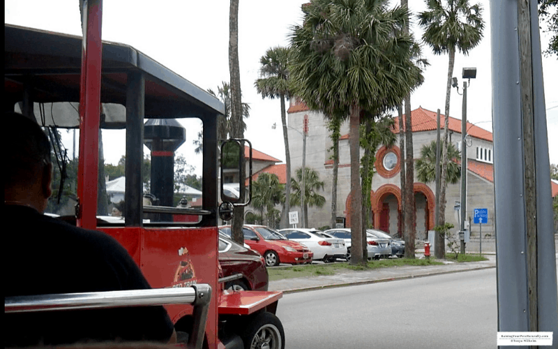 Dexter the Cocker Spaniel dog on the pet friendly Red Train Tour in St. Augustine, Florida