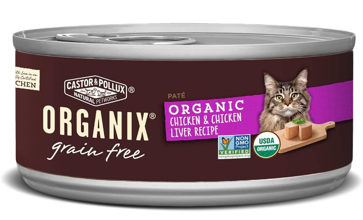 Castor & Pollux Organix Grain Free Organic Chicken & Chicken Liver Recipe All Life Stages Canned Cat Food