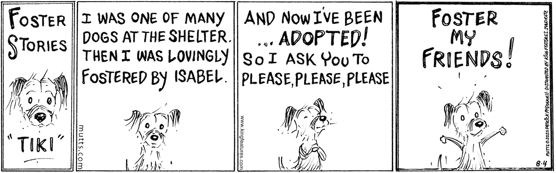 Mutts Tiki comic strip Adopt Love